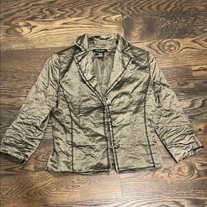 Etcetera Olive Green Blazer with Button Front